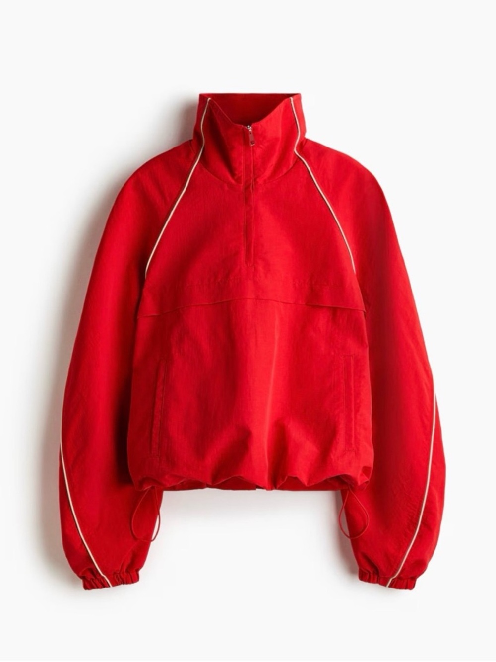 H&M Edition Oversized Nylon Anorak Jacket (Bright Red) Medium NWT Viral S/S 2026 - Picture 3 of 4